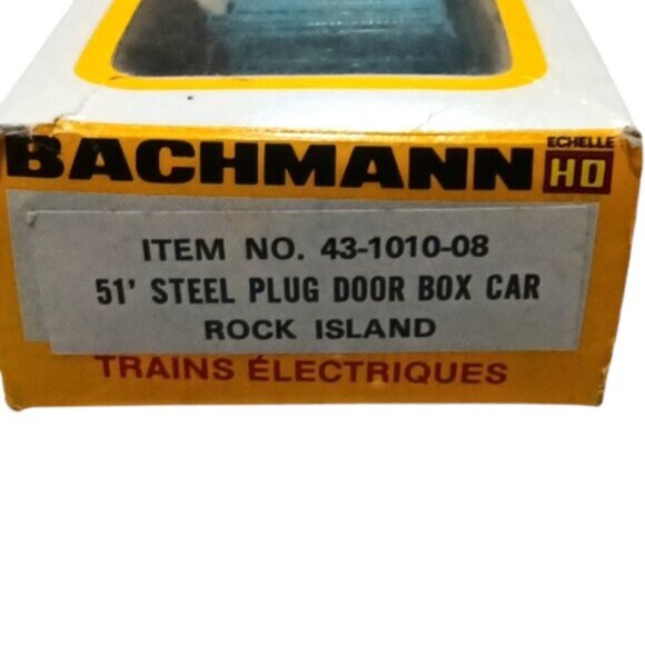 Vintage Bachmann HO Scale 51' Rock Island No. 43-1010-08 Steel Plug Door Box Car - Picture 8 of 8